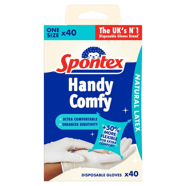 Spontex Comfortable Latex Disposable Gloves