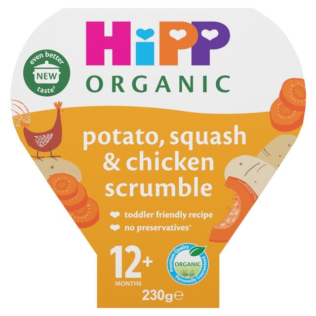 HiPP Organic Potato Squash & Chicken Scrumble Toddler Tray Meal 12+ Months