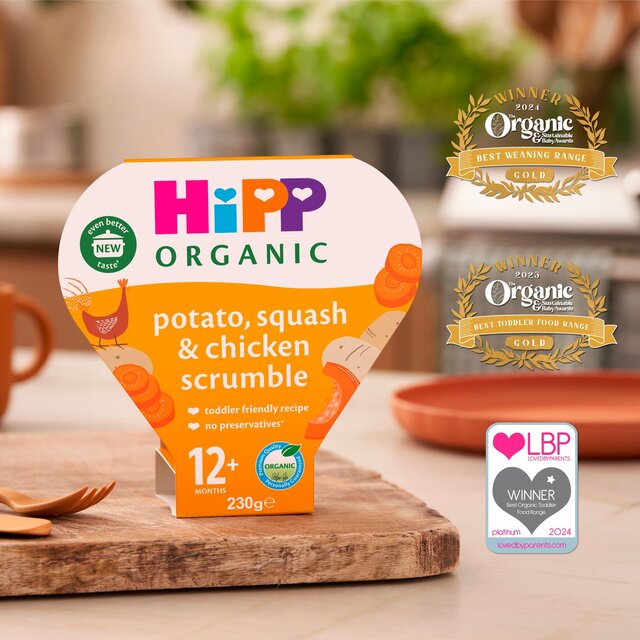 HiPP Organic Potato Squash & Chicken Scrumble Toddler Tray Meal 12+ Months thumbnail 8