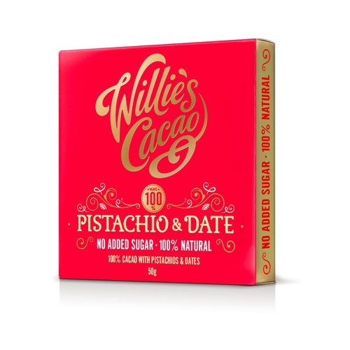 Willie's Cacao Pistachio & Date 100%
