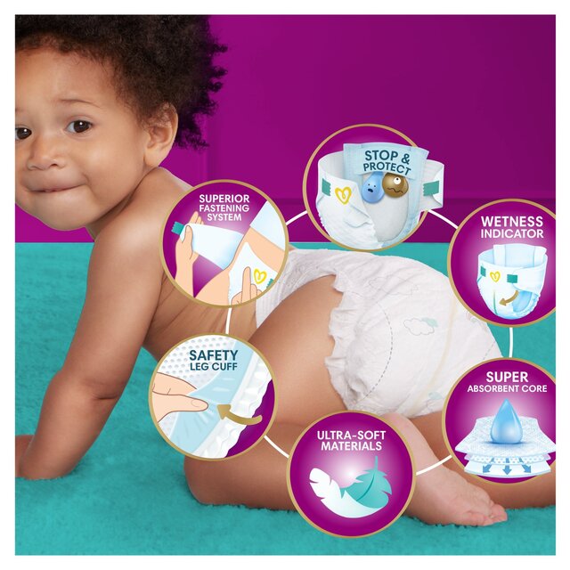 Pampers Premium Protection Nappies, Size 4 (9-14kg) Jumbo+ Pack thumbnail 4