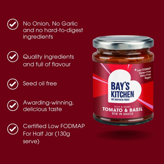 Bay's Kitchen Tomato & Basil Stir-in Low Fodmap Sauce thumbnail 3