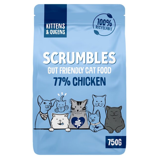 Scrumbles Kitten & Queens Dry Cat Food Chicken