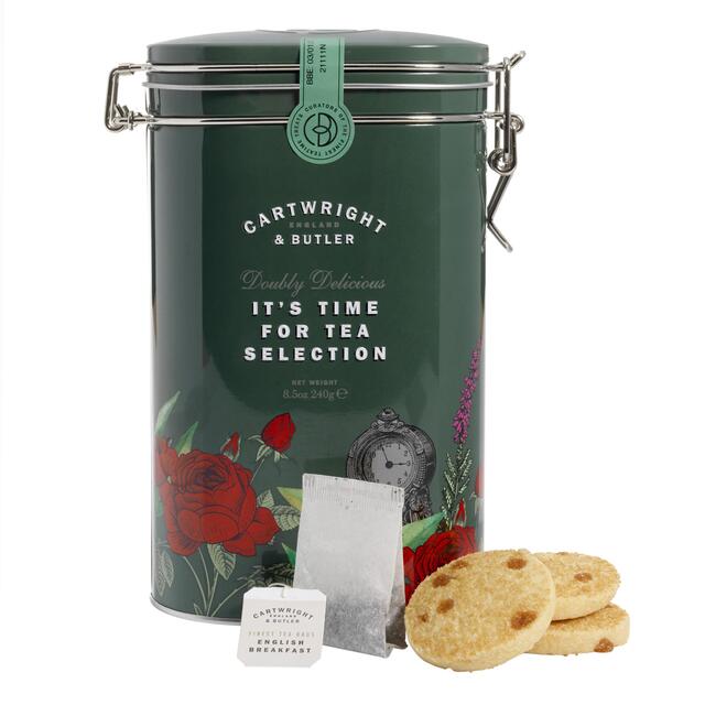 Cartwright & Butler Salted Caramel Shortbread & English Breakfast Tea Tin