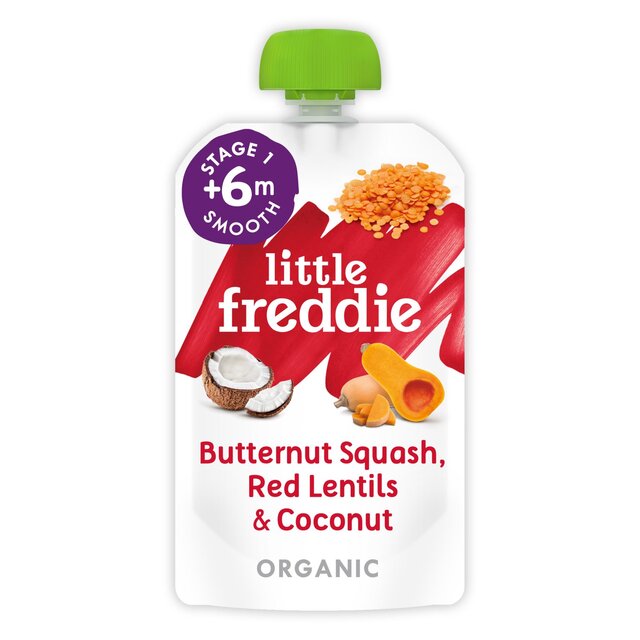 Little Freddie Butternut Squash, Lentils & Coconut Organic Pouch, 6 mths+