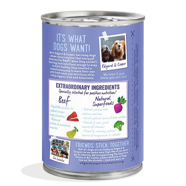 Edgard & Cooper Adult Grain Free Wet Dog Food with Beef thumbnail 2