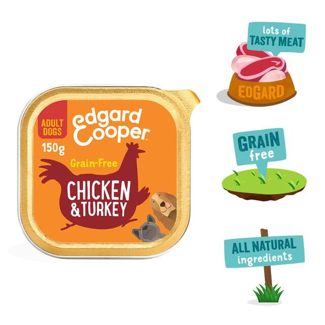 Edgard & Cooper Adult Grain Free Wet Dog Food with Chicken & Turkey thumbnail 3