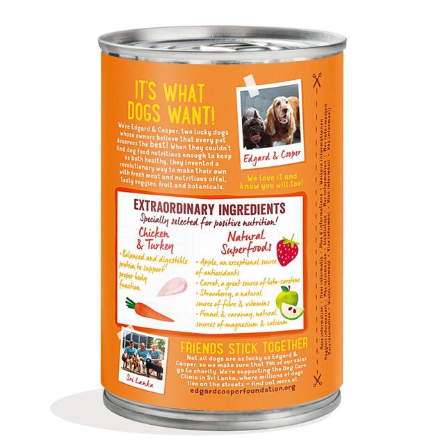 Edgard & Cooper Adult Grain Free Wet Dog Food with Chicken & Turkey thumbnail 2