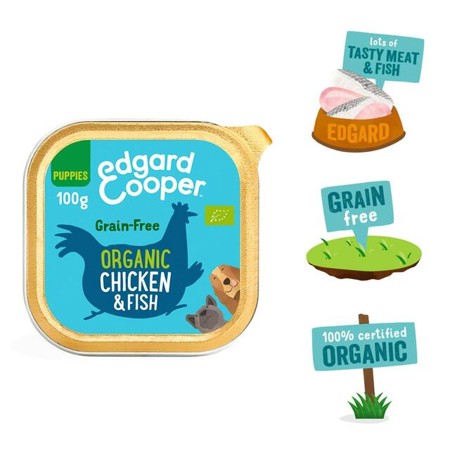 Edgard & Cooper Puppy Grain Free Wet Dog Food with Organic Chicken & Fish thumbnail 2
