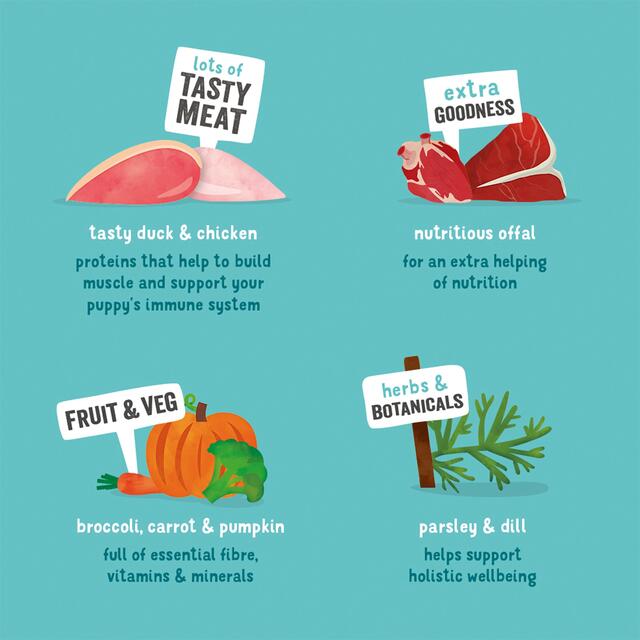 Edgard & Cooper Puppy Grain Free Wet Dog Food with Duck & Chicken thumbnail 5