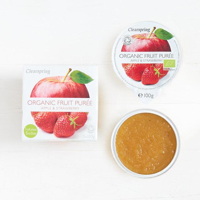 Clearspring Organic Apple & Strawberry Puree thumbnail 2
