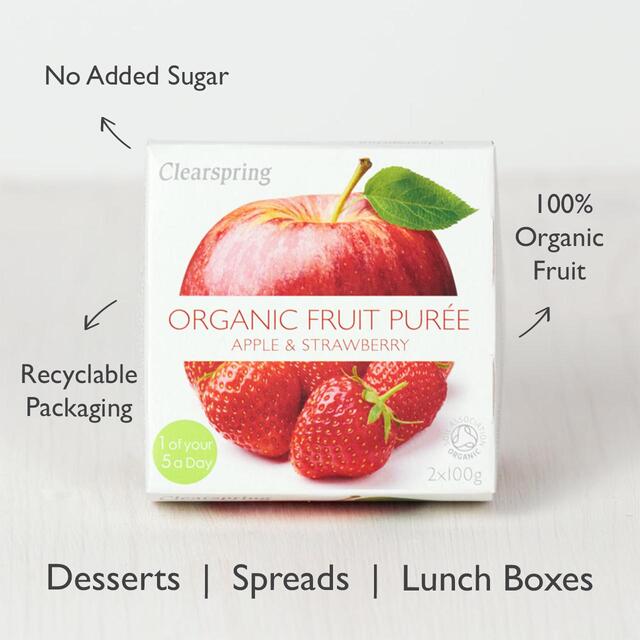 Clearspring Organic Apple & Strawberry Puree thumbnail 3