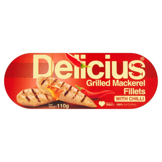 Delicius Grilled Mackerel Fillets with Chili in Olive Oil