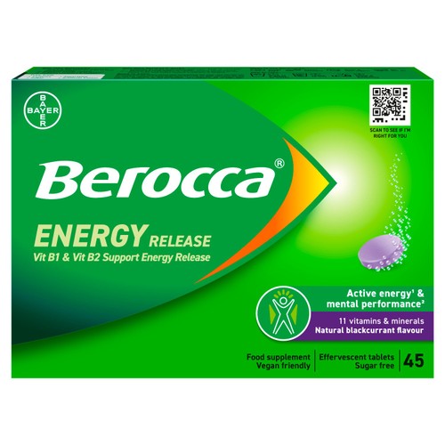 Berocca Blackcurrant Energy Vitamin Effervescent Tablets