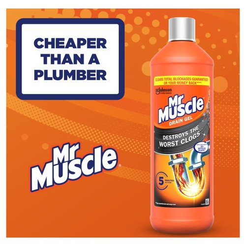 Mr Muscle Power Gel Drain & Sink Unblocker Twin Pack thumbnail 3