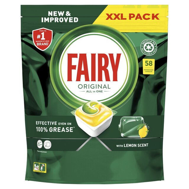 Fairy Original All In One Dishwasher Tablets Lemon thumbnail 2