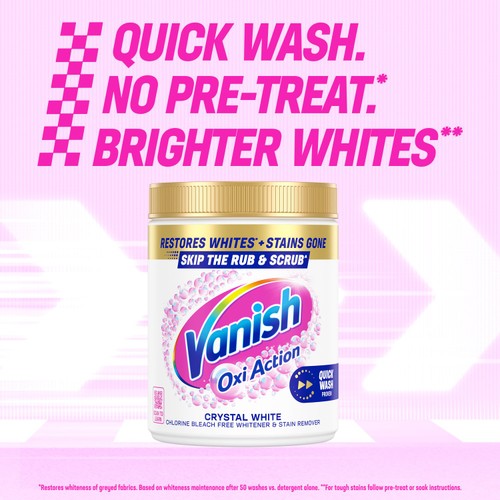Vanish Oxi Action Fabric Stain Remover Powder Whites  thumbnail 3