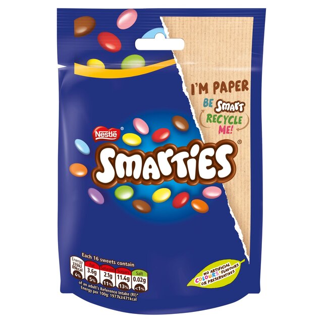 Smarties Milk Chocolate Sweets Sharing Bag thumbnail 6