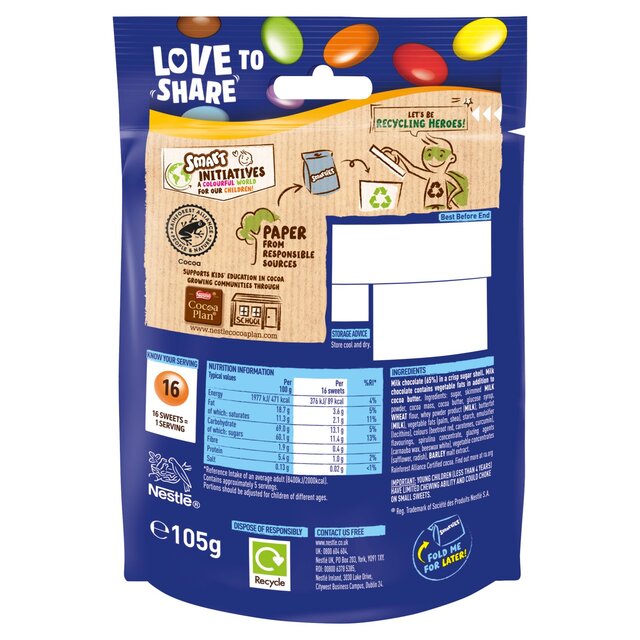 Smarties Milk Chocolate Sweets Sharing Bag thumbnail 8