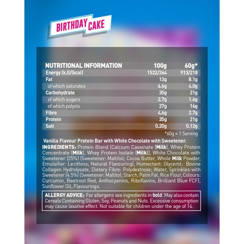 Grenade Birthday Cake Protein Bar thumbnail 7