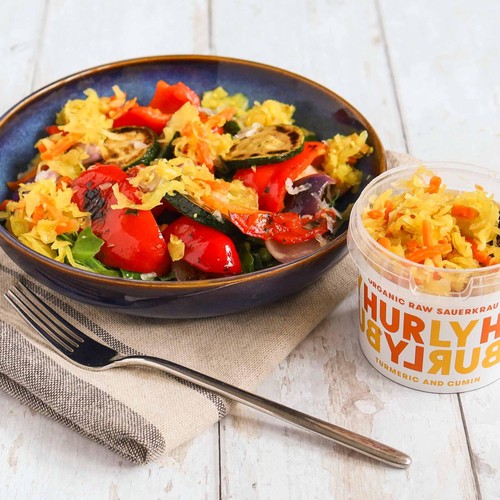 Hurly Burly Turmeric and Cumin Organic Raw Sauerkraut thumbnail 5
