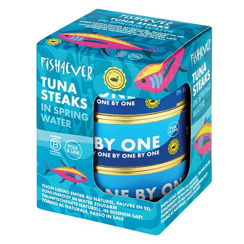 Fish 4 Ever Azores Skipjack Tuna Steaks in Spring Water thumbnail 2