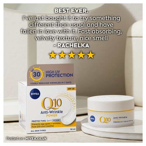 NIVEA Q10 Power Anti-Wrinkle Age Spot Day Face Cream SPF30 thumbnail 2
