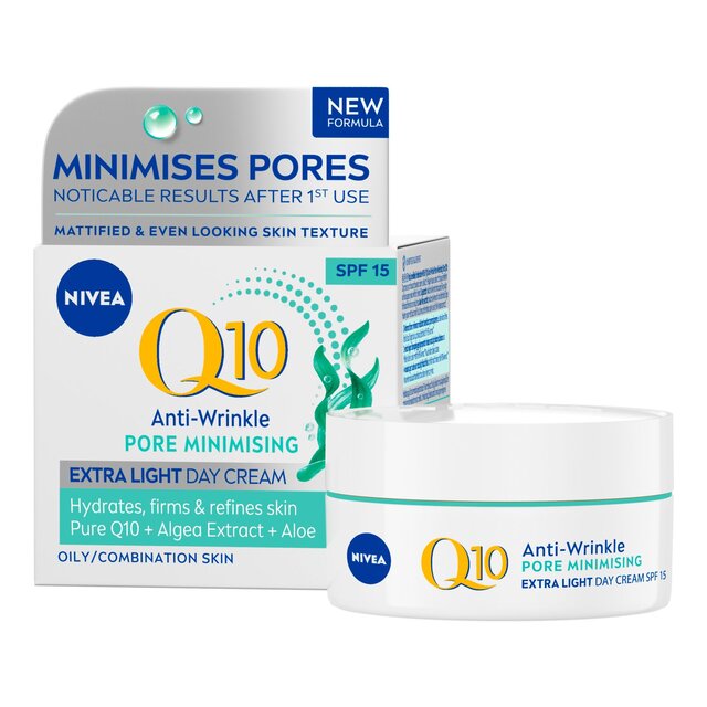 NIVEA Q10 Power Anti-Wrinkle Pore Refining Day Face Cream SPF15