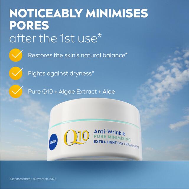 NIVEA Q10 Power Anti-Wrinkle Pore Refining Day Face Cream SPF15 thumbnail 3