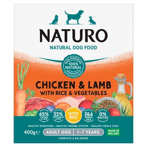 Naturo Chicken, Lamb with Rice & Vegetables