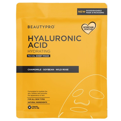BEAUTYPRO Hyaluronic Acid Hydrating Facial Sheet Mask