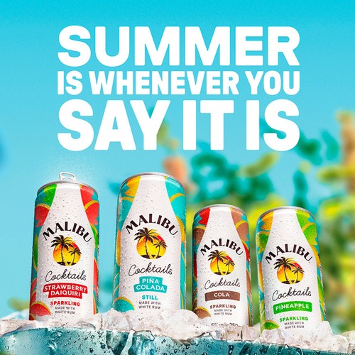 Malibu Pina Colada Cocktail Pre-Mixed Can thumbnail 2
