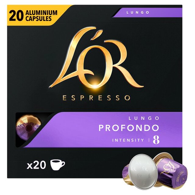 L'OR Lungo Profondo Coffee Pods x20 Intensity 8 thumbnail 3