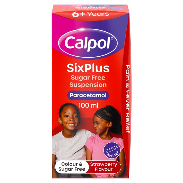 Calpol SixPlus Sugar Free Oral Suspension Strawberry 6+ Years