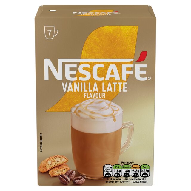 Nescafe Vanilla Latte Instant Coffee 8 Sachets thumbnail 2