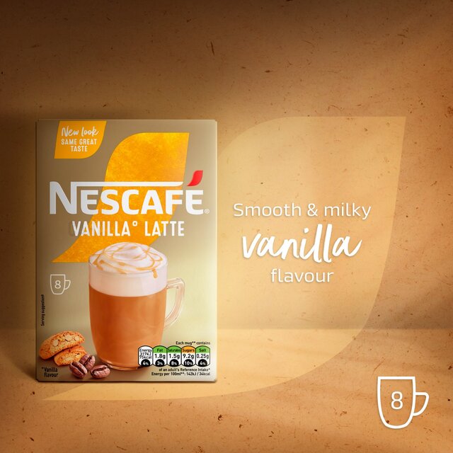 Nescafe Vanilla Latte Instant Coffee 8 Sachets thumbnail 6