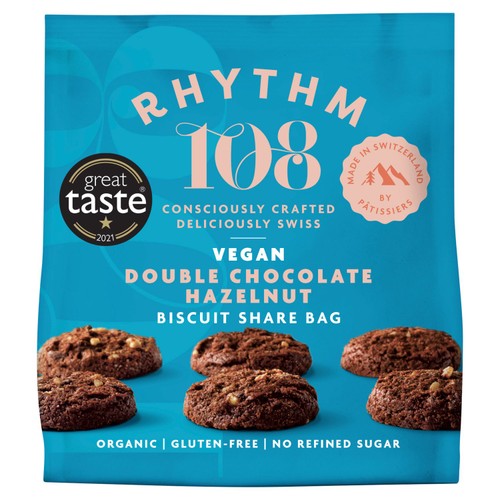 Rhythm 108 Swiss Vegan Double Chocolate Hazelnut Biscuit Share Bag thumbnail 2