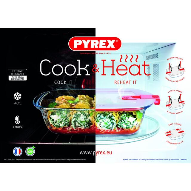 Pyrex Cook & Heat 1.1L Rectangular Dish thumbnail 5