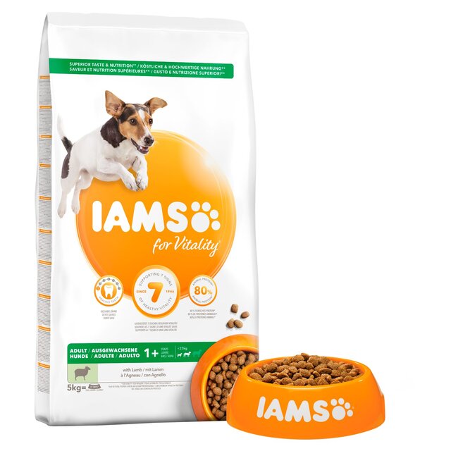 IAMS for Vitality Adult Dog Food Small/Medium Breed With Lamb 5Kg thumbnail 2