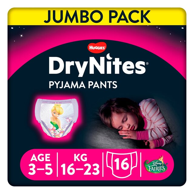 DryNites 3-5 yrs Girls Pyjama Pants Jumbo Pack