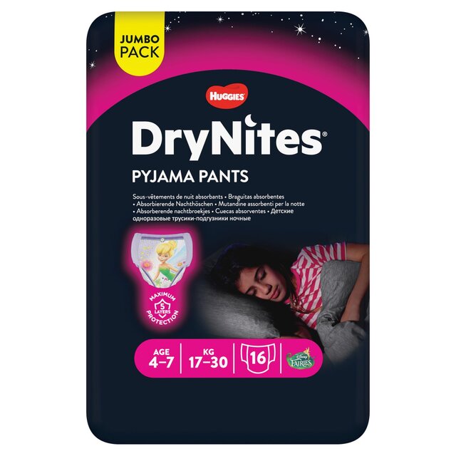DryNites 4-7 yrs Girls Pyjama Pants Jumbo Pack thumbnail 4