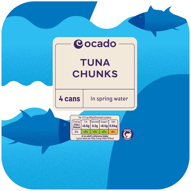 Ocado Pole & Line Caught Tuna Chunks in Spring Water thumbnail 2
