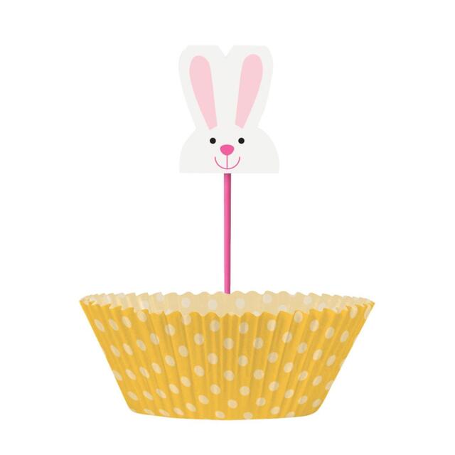 Easter Cupcake Cases with Bunny Toppers Kit