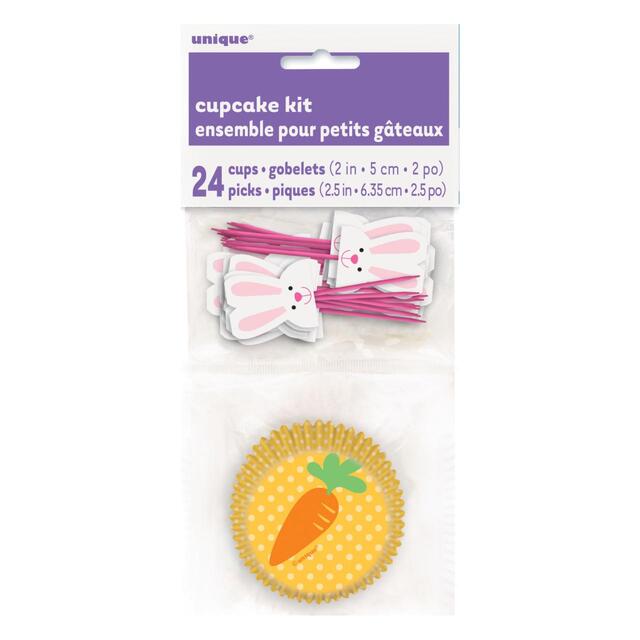 Easter Cupcake Cases with Bunny Toppers Kit thumbnail 2