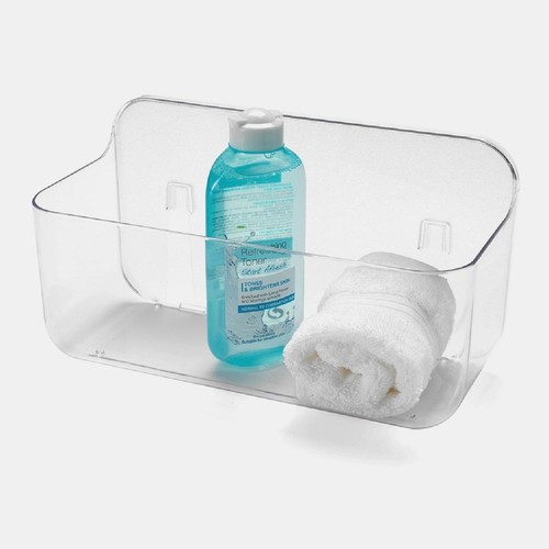Addis Invisifix Bathroom Shower Storage Caddy Holder, Clear thumbnail 2