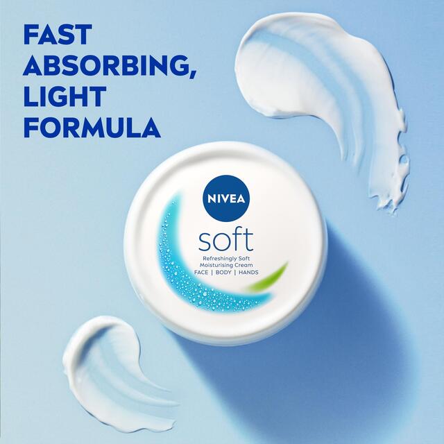 NIVEA Soft Moisturiser Cream for Face Hands & Body thumbnail 5