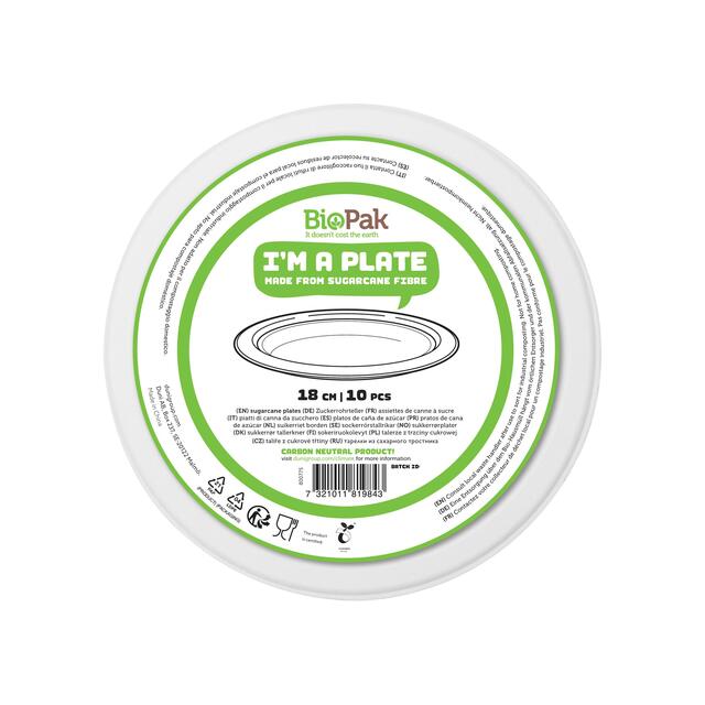 Bagasse 18cm Party Plates