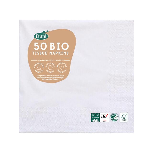 White Compostable Paper Napkins thumbnail 2