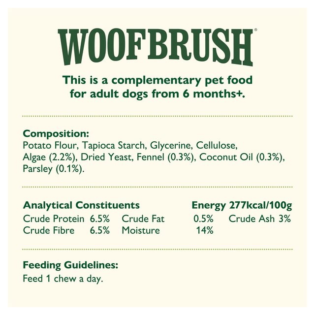 Lily's Kitchen Woofbrush Natural Daily Dental Chew Medium Dog Multipack thumbnail 6