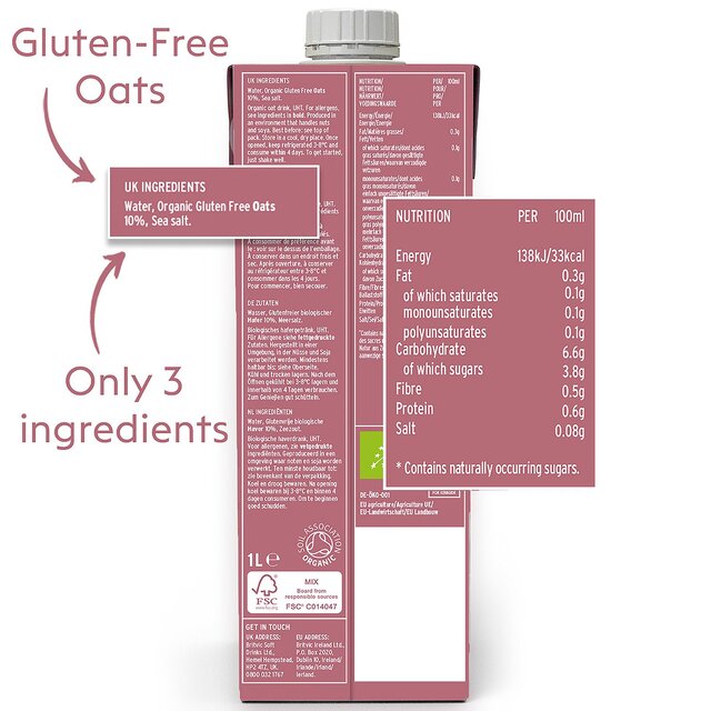Plenish Organic Gluten Free Oat Drink Long Life thumbnail 6